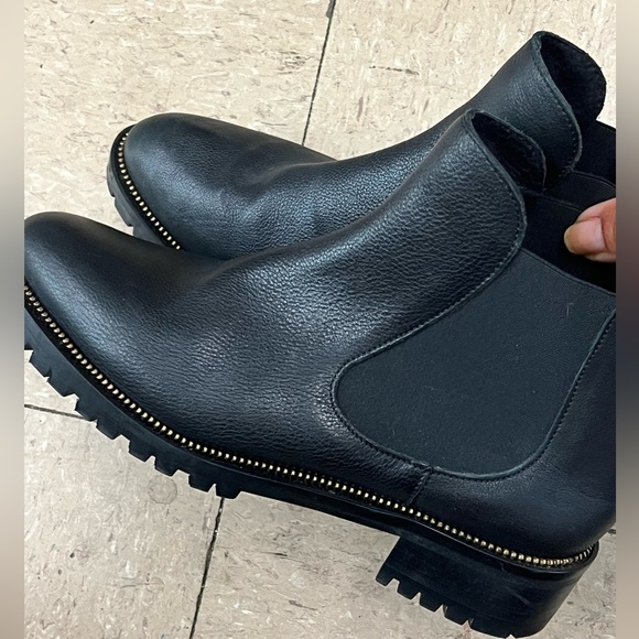 Fabianelli Blk Leather Chelsea Boots Sz 8.5 - Picture 6 of 6
